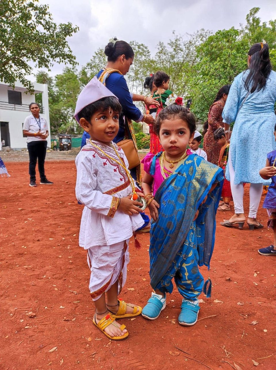 Traditional dress on the school ground