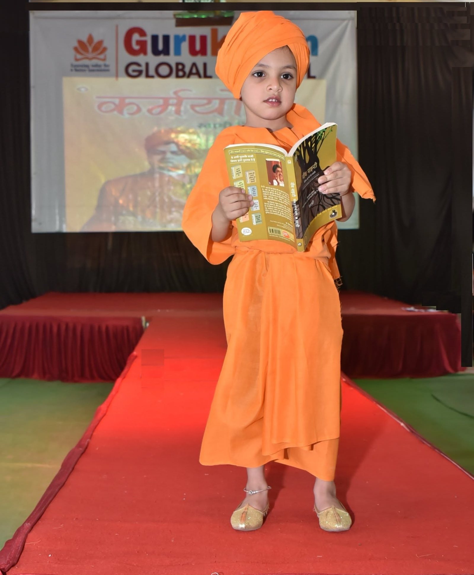 A young monk with his book