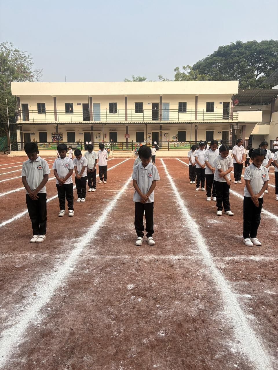 The march past on the marked track