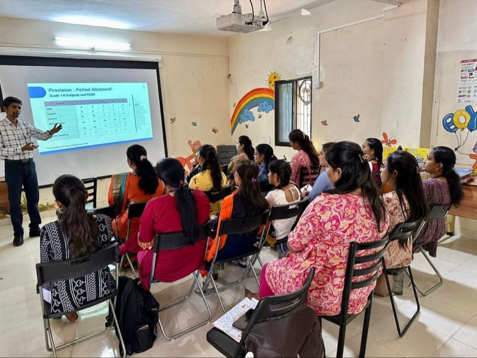 Teachers at the AI workshop