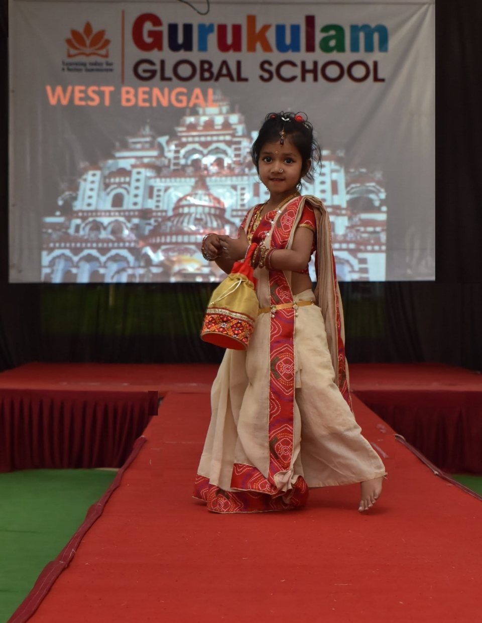 In Bengali traditional dress