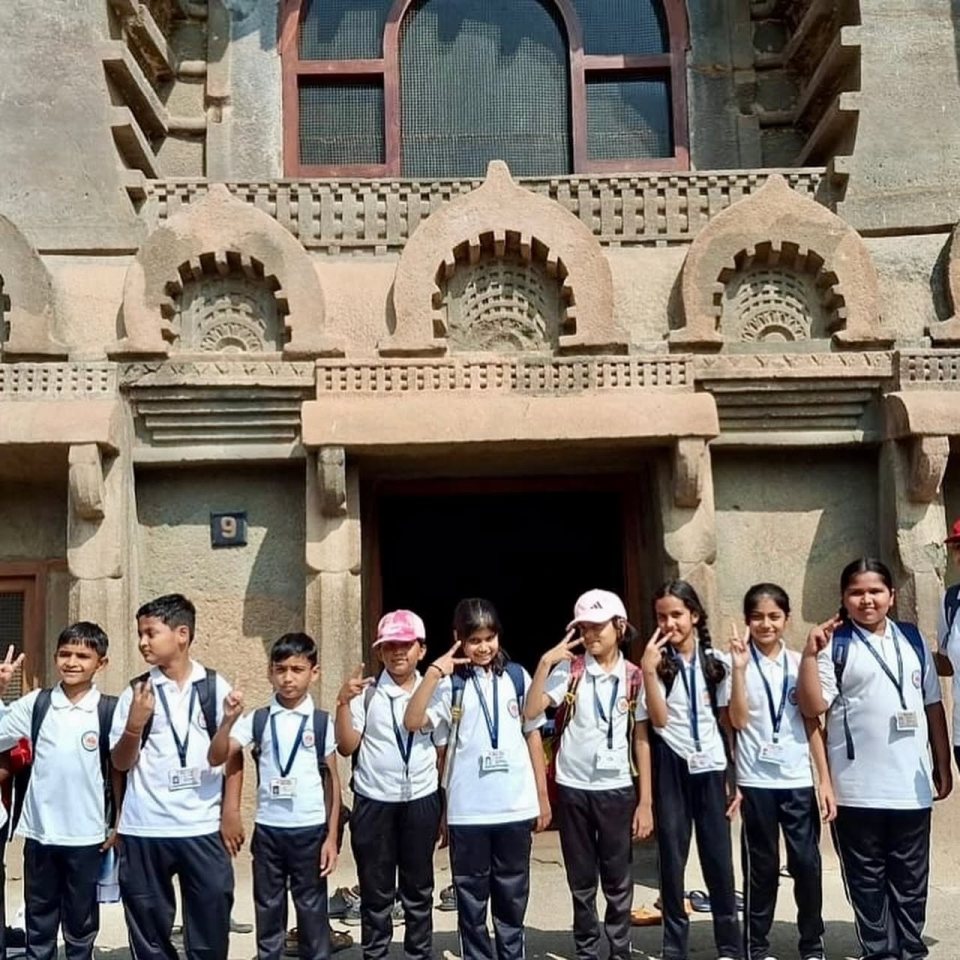 In front of a chaitya cave