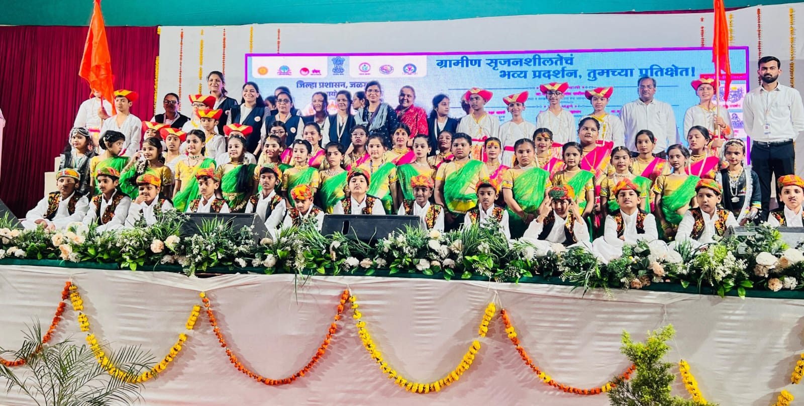 On stage at the Krushi Pradarshan