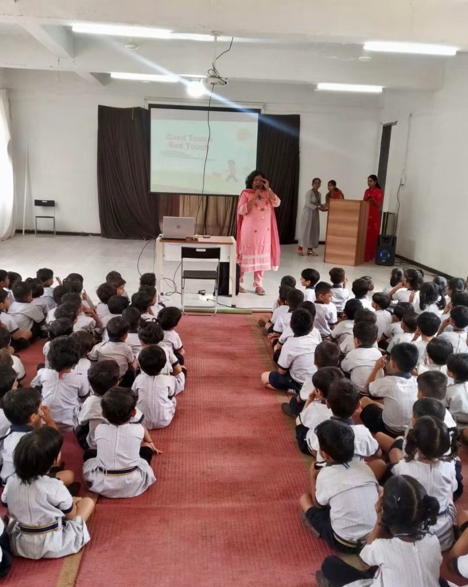 The pre-primary classes listen