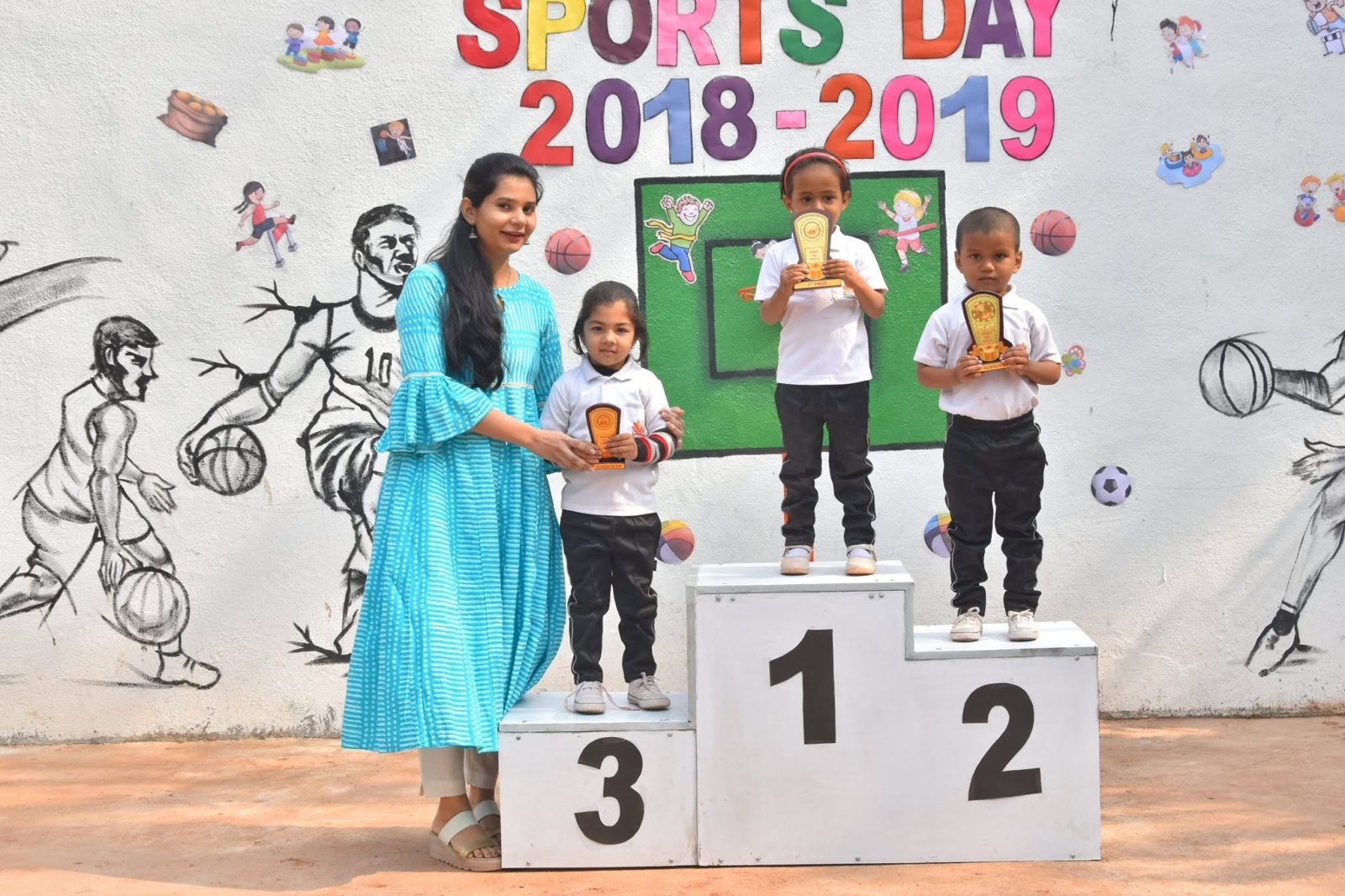 The first podium: Sports Day 2018-19