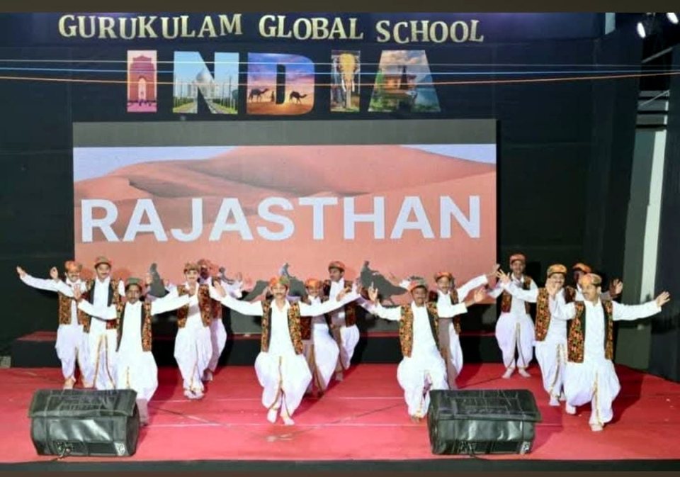 The Rajasthan act on stage