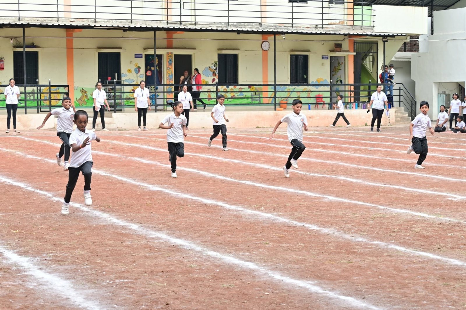 A race on the marked track