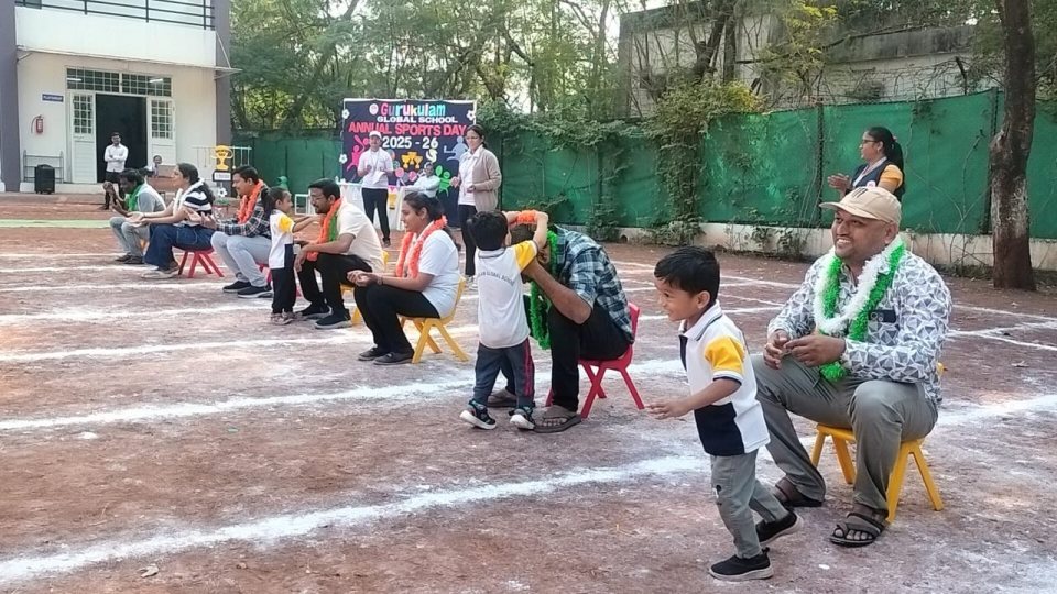 Chairs on the track for the guests