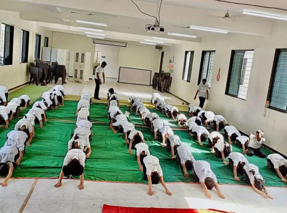 Bhujangasana across the hall