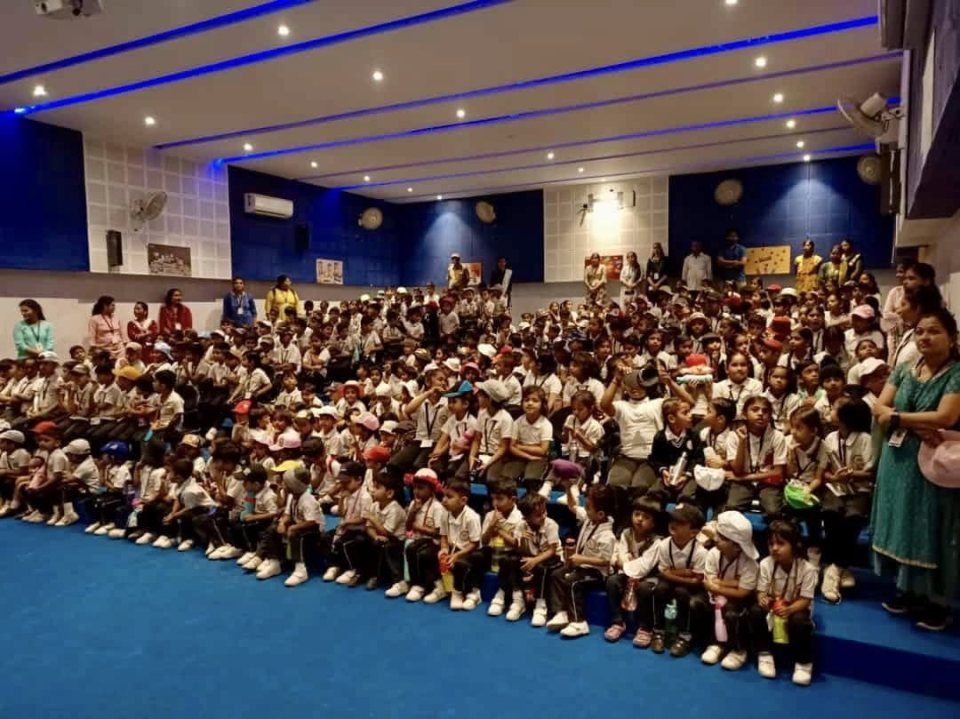 Students in the plant auditorium