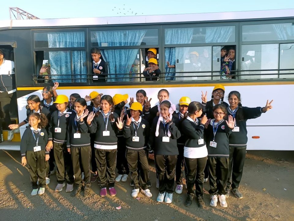 Ready to board the bus