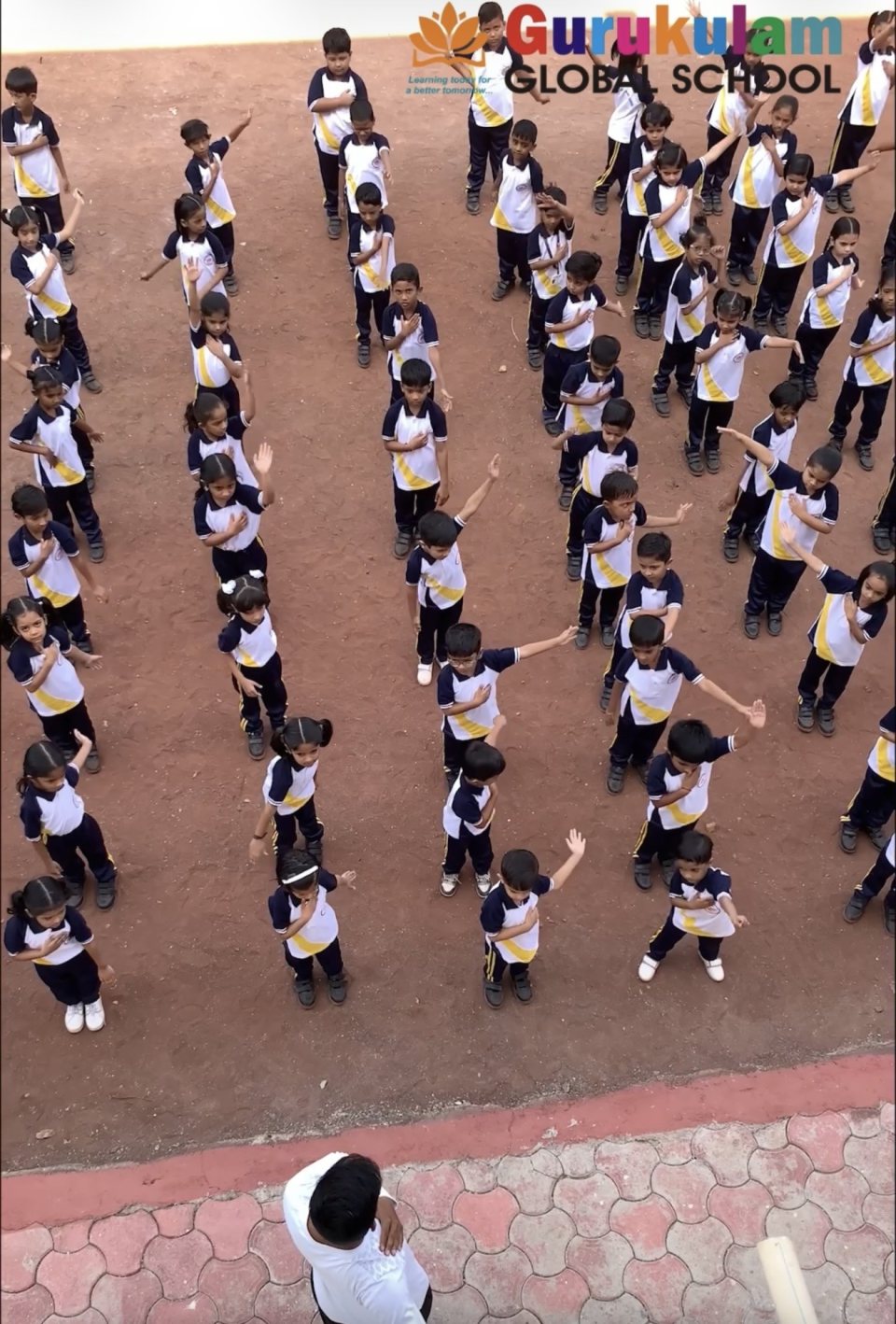 The drill formation seen from the first floor