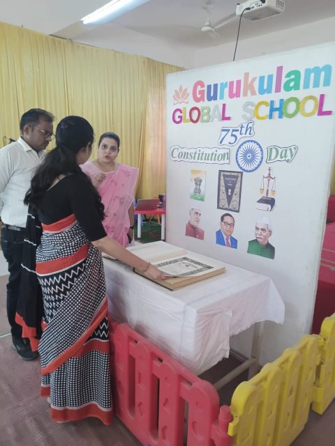 A copy of the Constitution on display