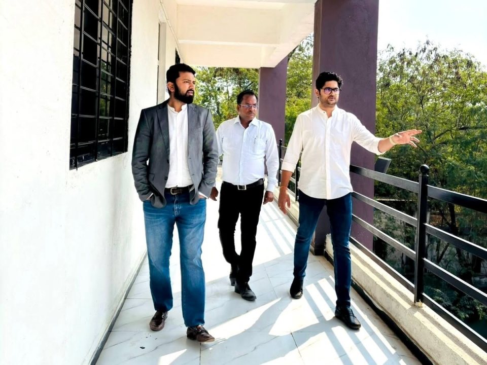 Visitors on the first-floor corridor