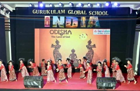 Odisha folk dance by the senior students